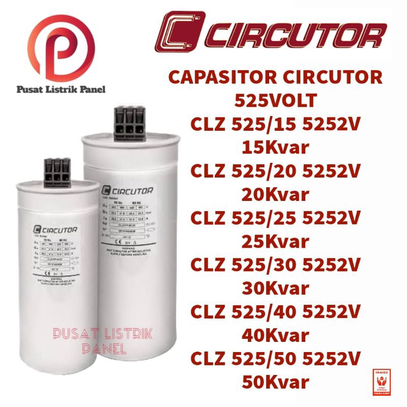 Capasitor CIRCUTOR / 25 KVAR 525V CLZ 525 / 25KVAR / 25KVAR