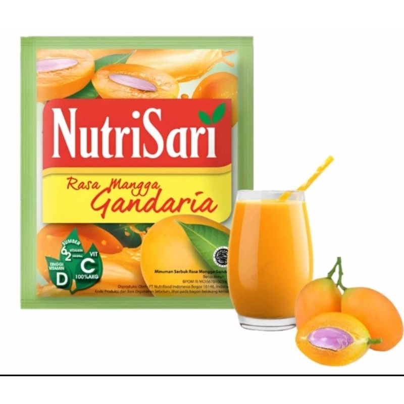 

nutrisari Mangga Gandaria Kemasan 1 Renceng isi 10Saset