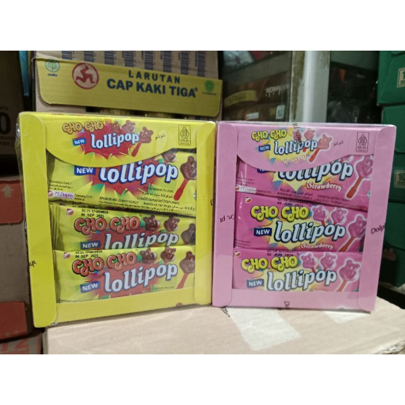 

Cho Cho Lollipop isi 24pcs/Box coklat stroberi