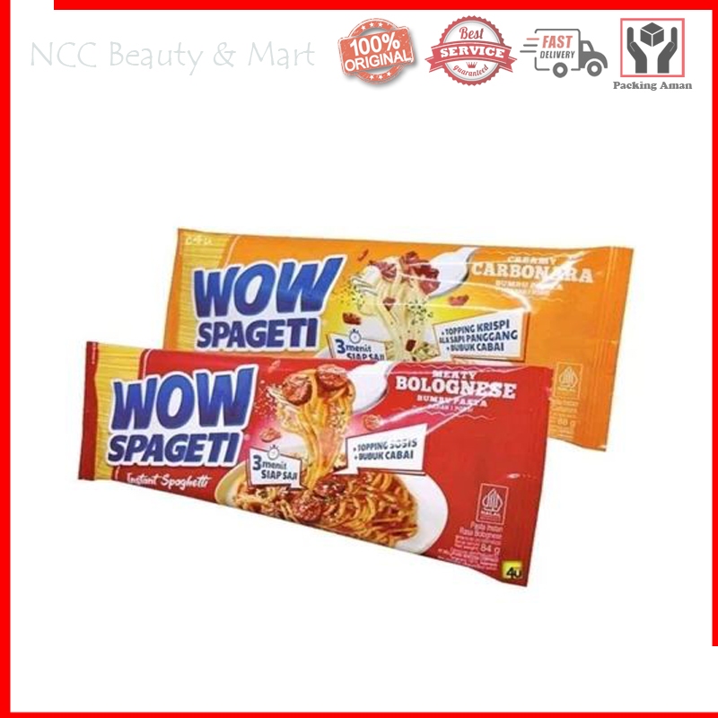 

* NCC * Wow Spageti Instant Carbonara Bolognese Dengan Bumbu Pasta Mie 3 Menit Siap Saji Spaghetti