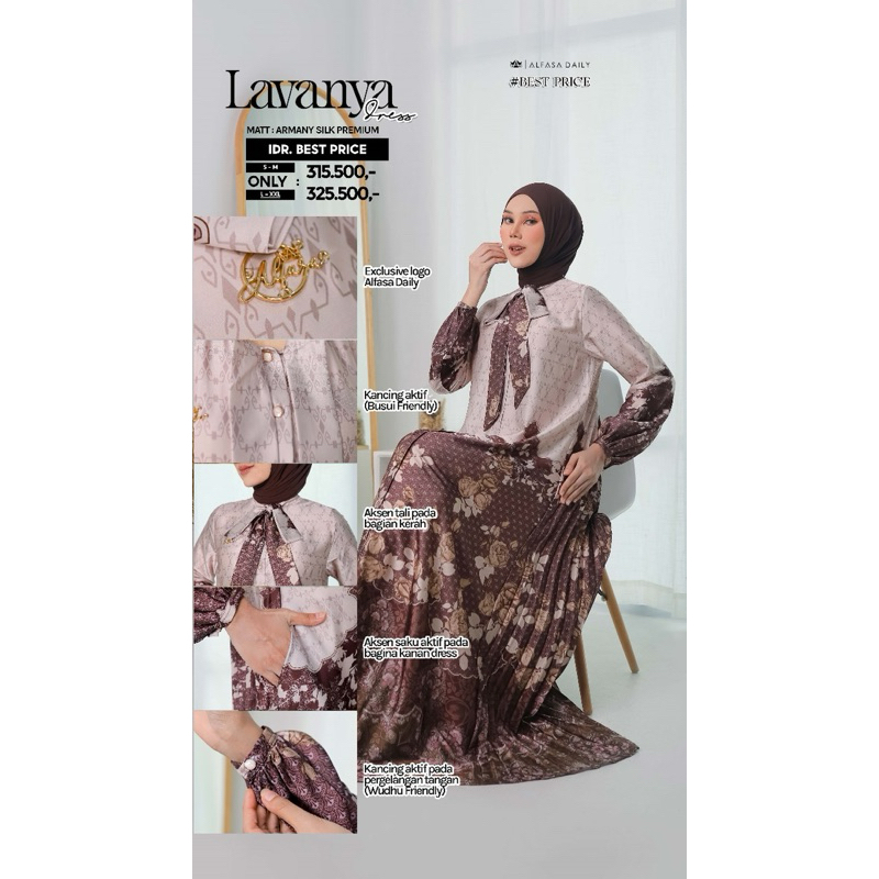 LAVANYA DRESS, Dress silk, dress mewah, dress premium, gamis alfasa, gamis mewah COD, Geratis ongkir