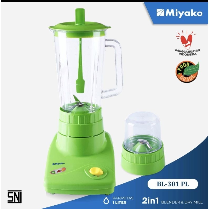 Blender Miyako BL-301PL / Blender Miyako 2 In 1 Tipe 301PL / Miyako Blender BL 301PL /Blender Miyako