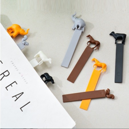 

(Isi 5 pcs) Pembatas Buku Bentuk Hewan Lucu Bookmark Book Marker