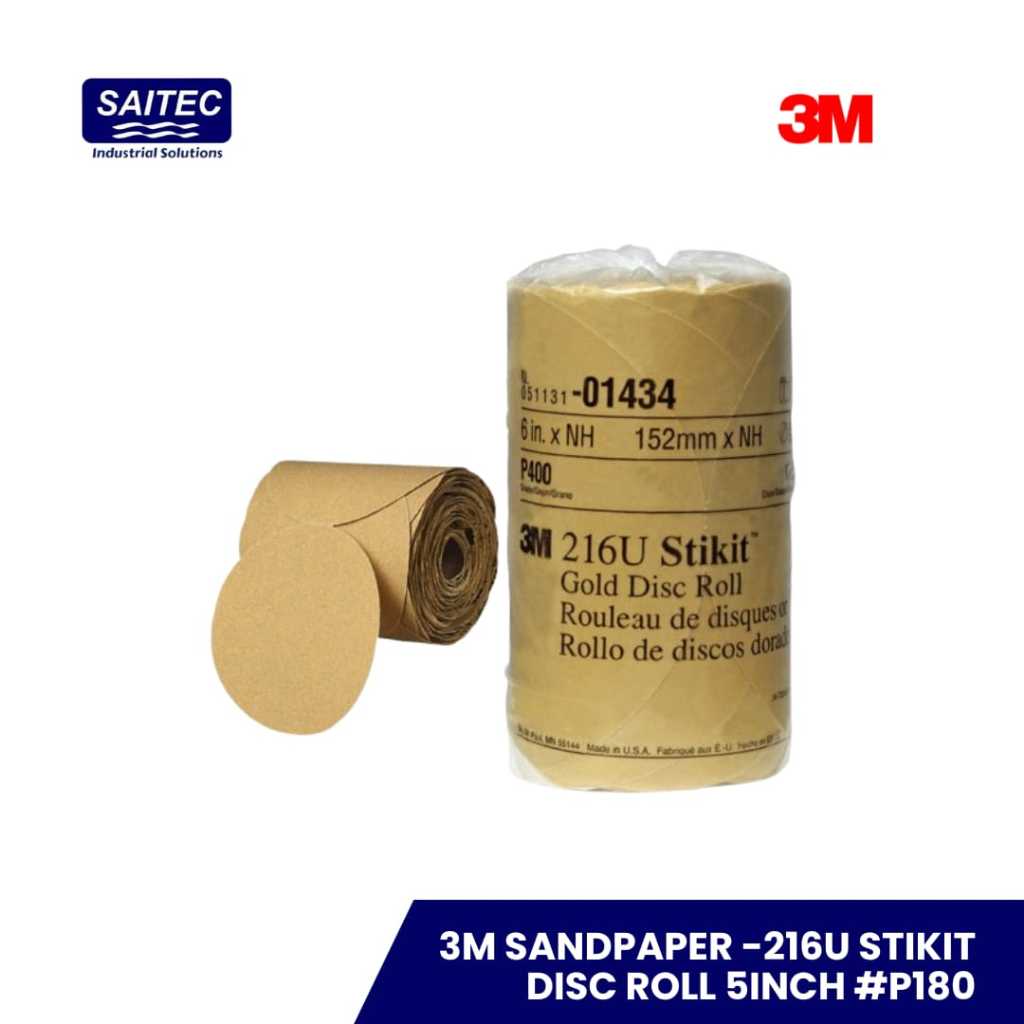 Amplas Kertas / Amplas Gosok 216U 3M Stikit Disc Roll 5 Inchi