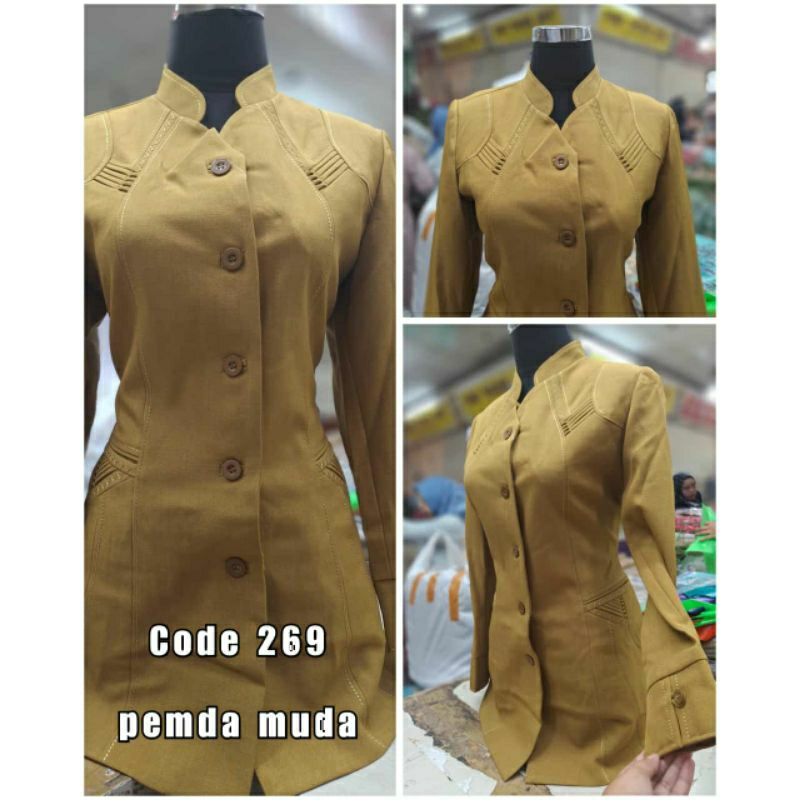 Seragam Wanita/Blazer Seragam Pemda Kantor PNS Pemda Muda Setelan Rok