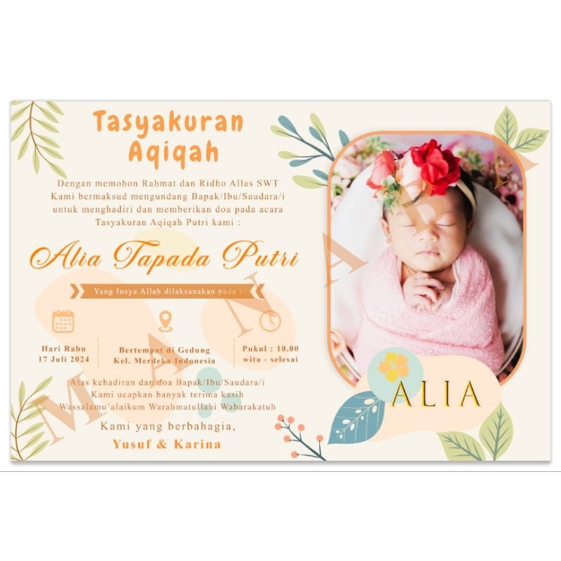 UNDANGAN DIGITAL/ UNDANGAN DIGITAL AQIQAH