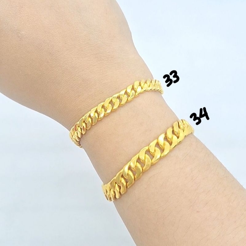 gelang suasa atau swasa lapisan emas 24k permata tembakan berlian mirip emas asli dan berlian asli w