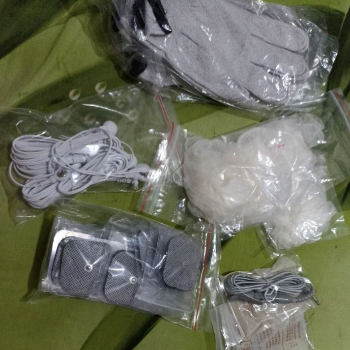 HJ6 sparepart terapi fohoway pmd poble magic device sarung tangan listrik  laser  kabel elektropad e