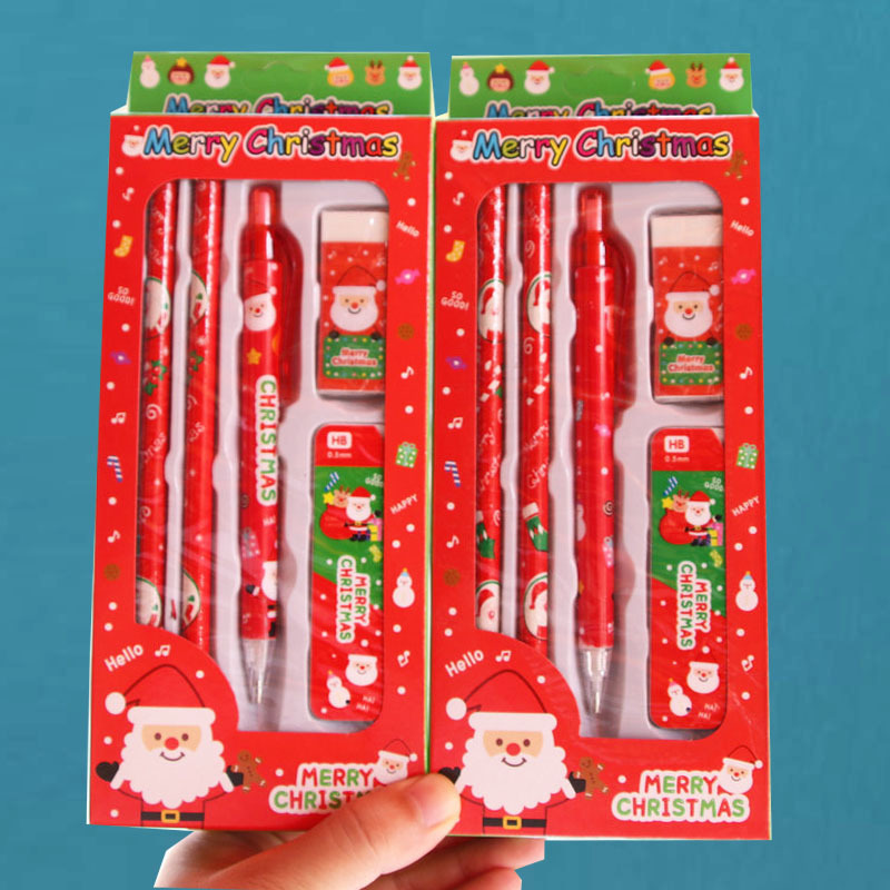 

SET ATK GIFT BOX KIDS ANAK NATAL CHRISTMAS PENSIL MEKANIK PENGHAPUS PILOT / 1 SET PENCIL HADIAH SANTA CLAUS GIFT KADO P7 #KIDSHINE
