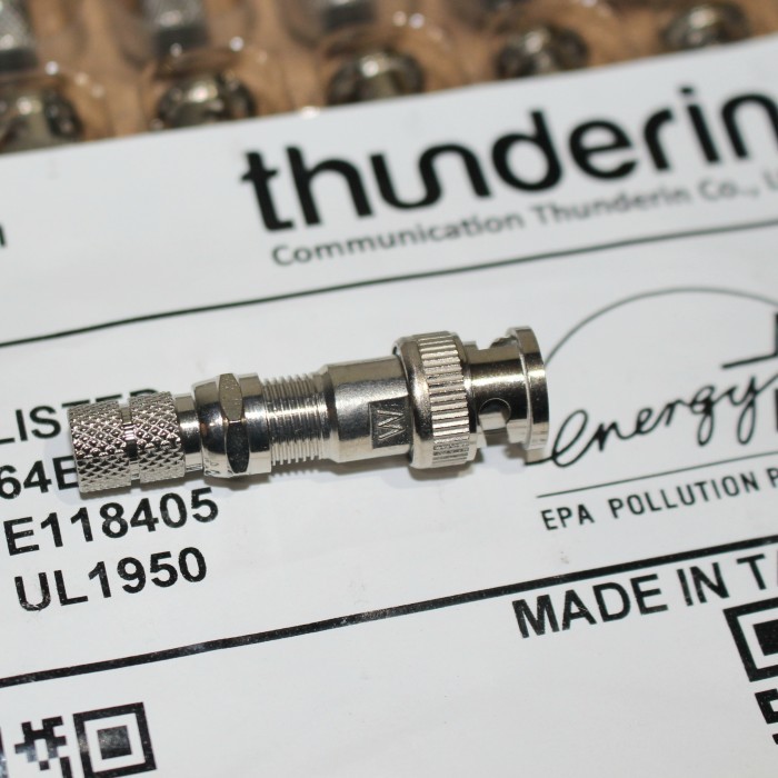 BNC Drat Taiwan THUNDERIN + F Connector Full Cooper Original 100% Untuk CCTV