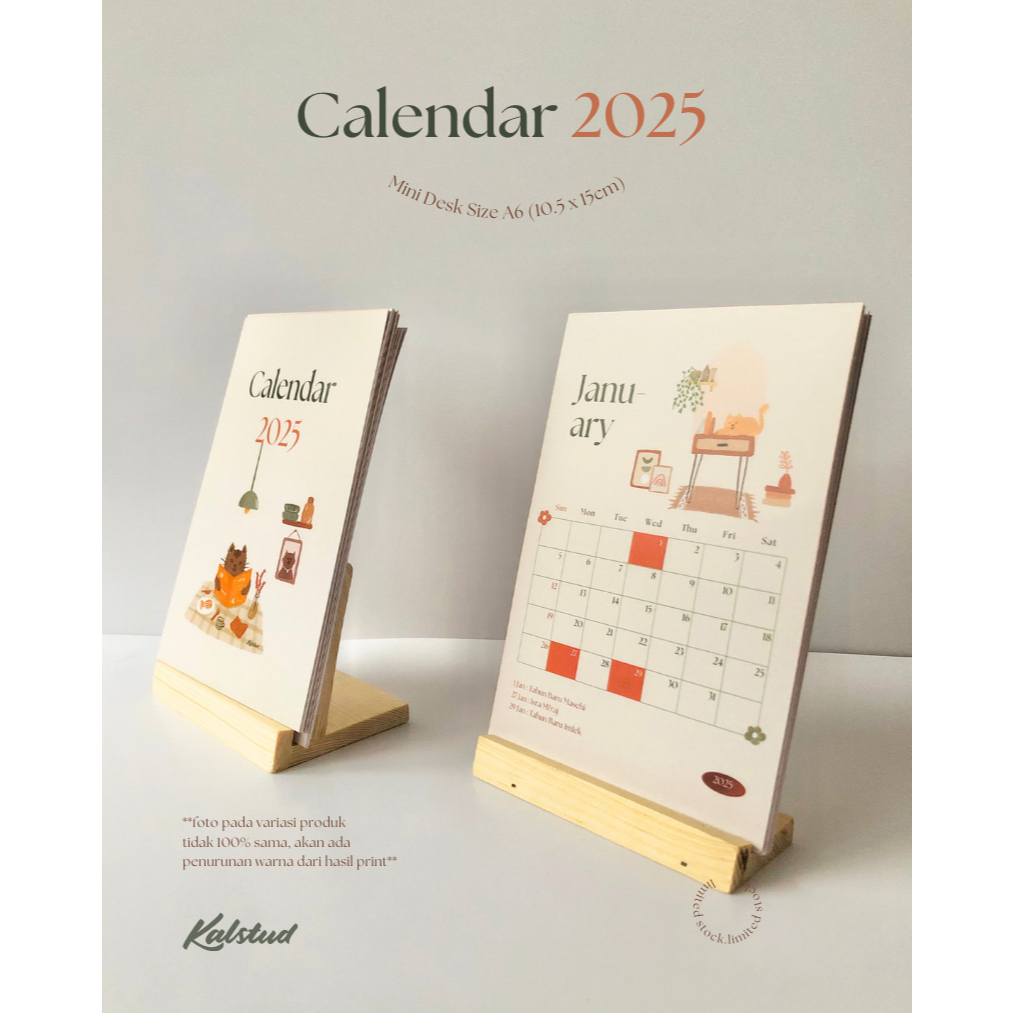 

Mini Kalender 2025 by Kalstud - Kalender Meja - Desk Calendar