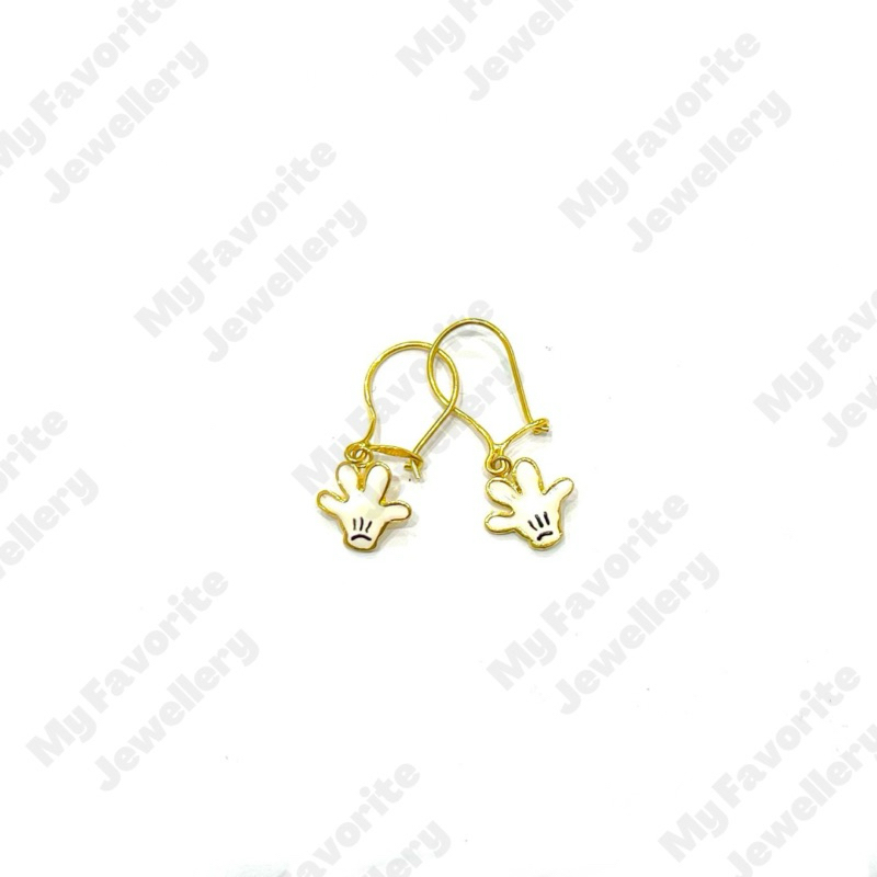 Anting  Anak dan Dewasa Tangan Boneka EMAS ASLI Kadar 700 16K