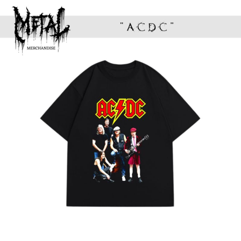 T-shirt ACDC kaos band metal rock luar negeri original