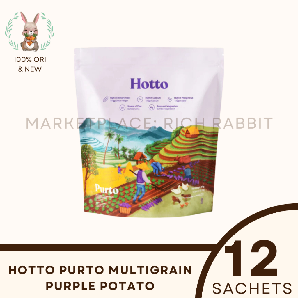 

Hotto Purto Multigrain Purple Potato Promo Suplemen Cemilan Sehat Meal Replacement Diet ORI 1 Pouch Sachet