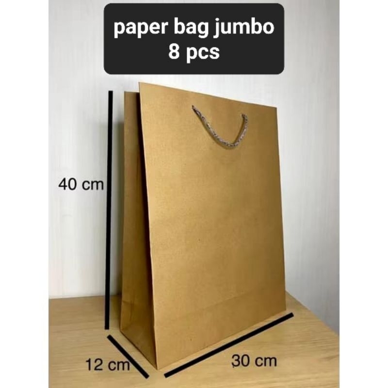 

8 pcs paperbag jumbo uk P.30cm x L.12cm x T.40cm