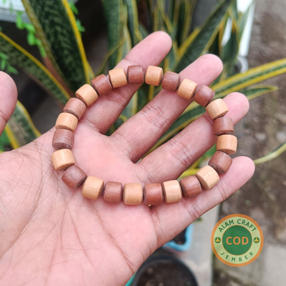 Gelang Kayu Stigi Mix Kayu Cendana Tabung