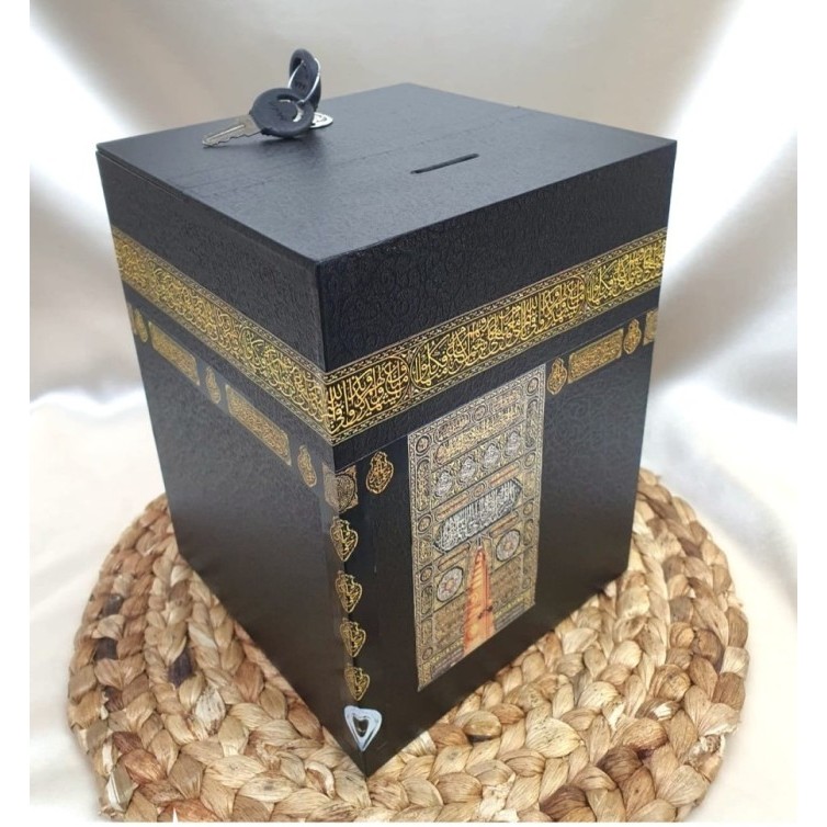 Miniatur celengan ka'bah celengan model kabah celengan anak celengan koin