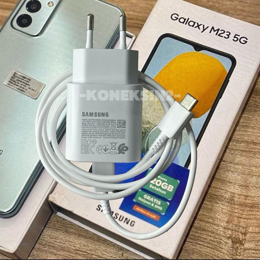 CHARGER ORIGINAL SAMSUNG M23 5G ULTRA 25 WATT SUPER FAST CHARGING C TO C ISI DAYA SUPER CEPAT