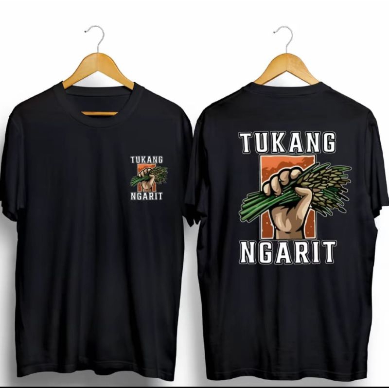 KAOS TUKANG NGARIT CORAK TANGAN GENGGAM RUMPUT
