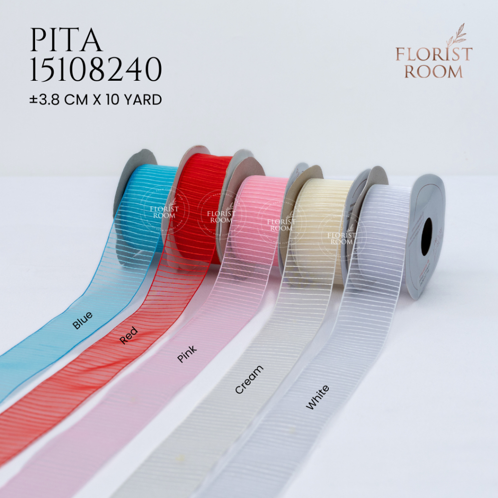 

Pita 15108240 ±3.8cm x 10yard - pita motif - ribbon - dekorasi - kado - hampers