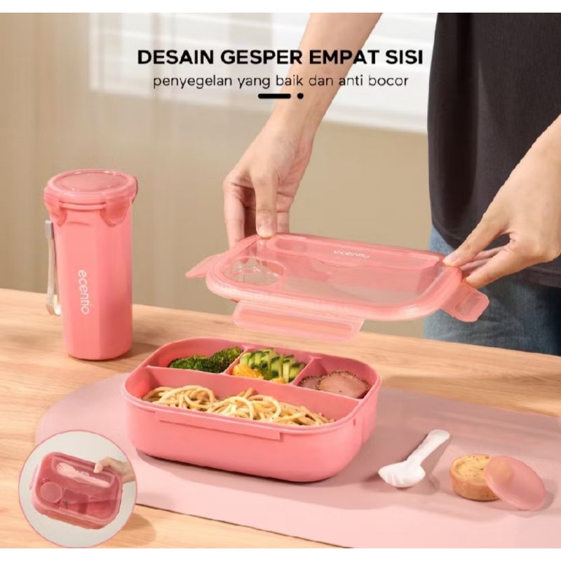 Ecentio Kotak Bekal / Kotak Makan + Tumbler.