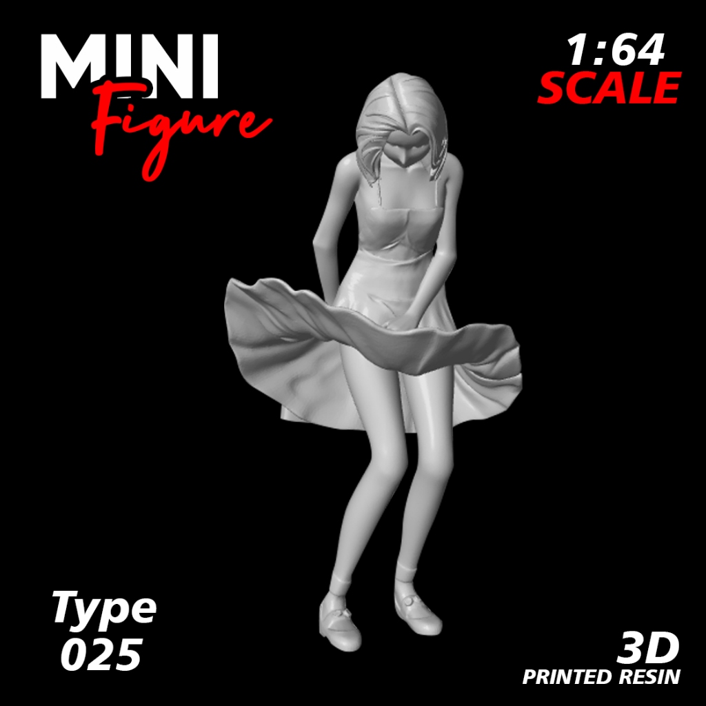 Mini Figure Diorama skala 1/64 / Figure Diecast / Miniatur Diorama / Figure 025 UNPAINTED