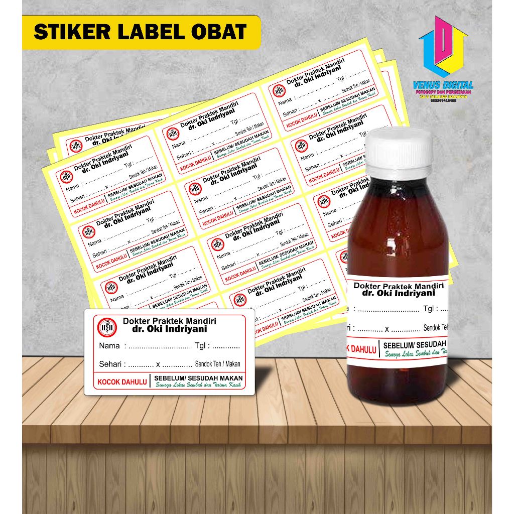 

STIKER LABEL OBAT ETIKET OBAT ISI 120 PCS