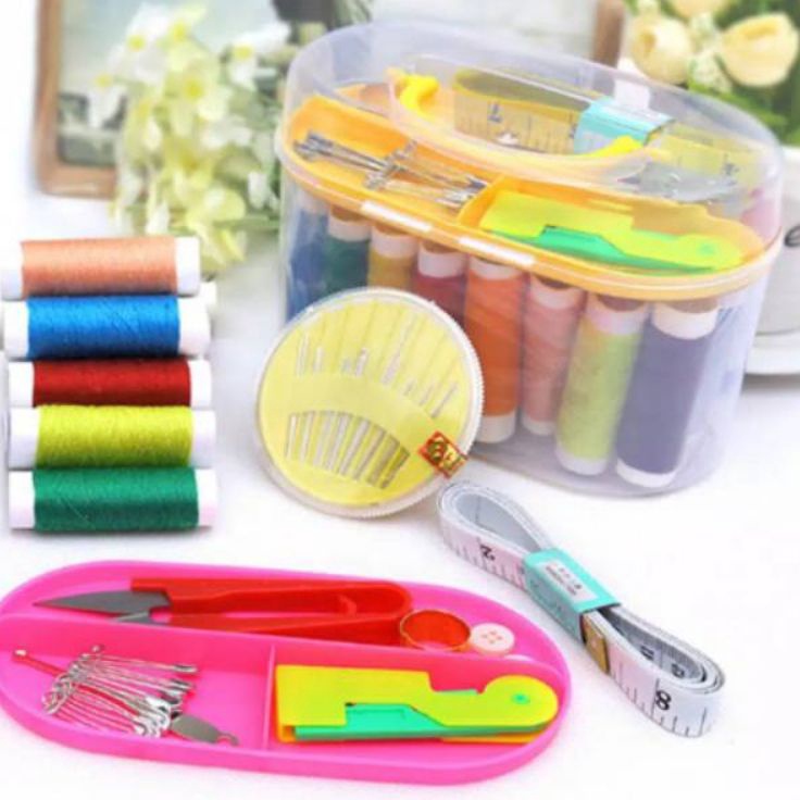 Obral Pesanan  Medan Termurah Pr1388 Super lengkap  praktis Set alat jahit mini  boxsewing kit mini