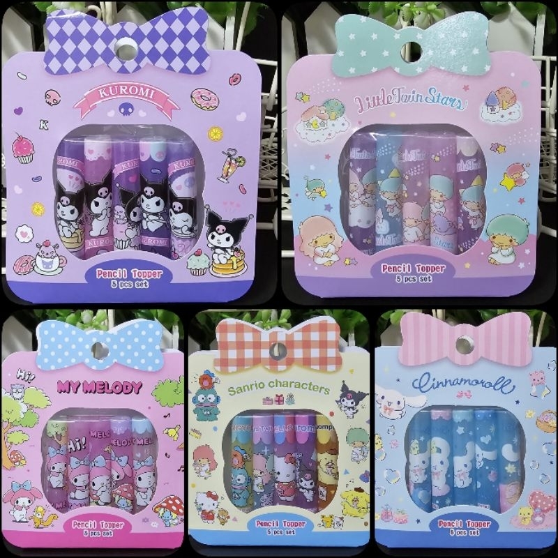 

Pencil Topper / Penutup Tutup Pensil Sanrio Karakter My Melody, Little Twin Stars, Cinnamoroll, Kuromi