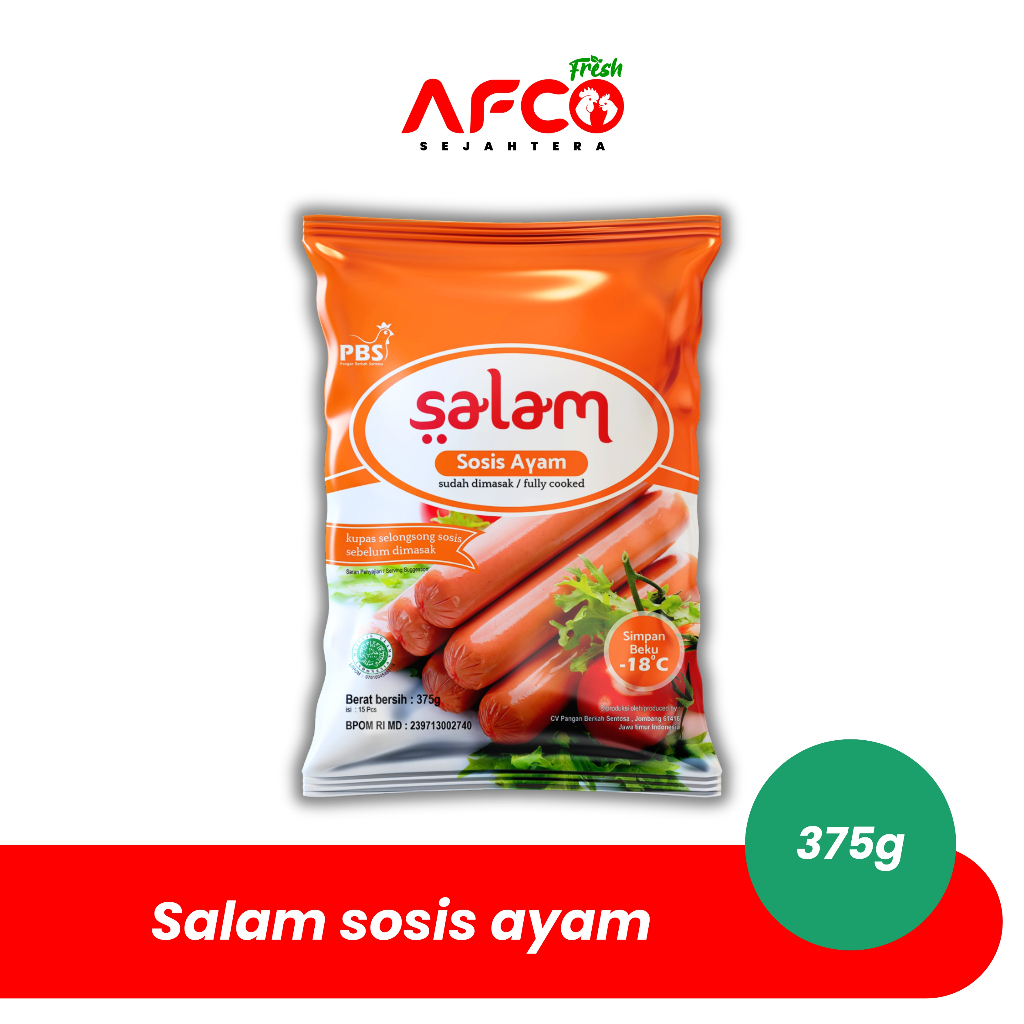 

Afco Fresh Salam sosis ayam 375g
