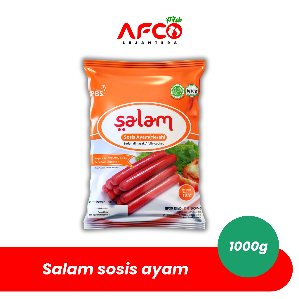 

Afco Fresh Salam sosis ayam 1000g