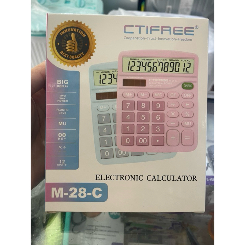 

Kalkulator M-28-C CTIFREE Electronic Calculator 12 Digit Dual Power