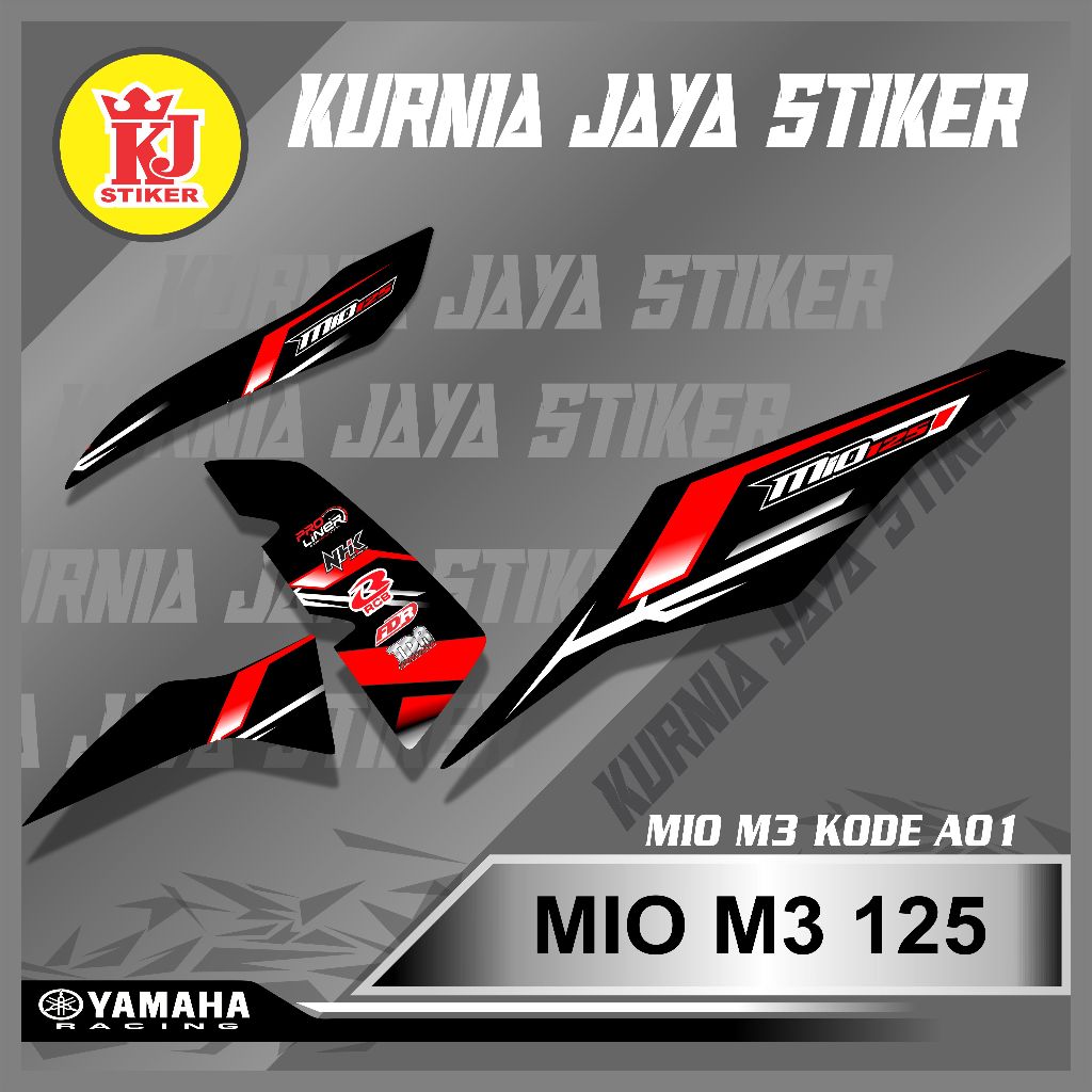 Stiker Motor MIO M3 Stiker Striping Motor MIO M3 Kode A01