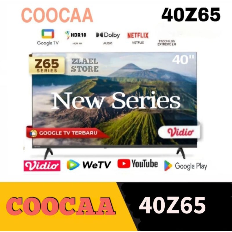 GOOGLE TV 40 INCH COOCAA 40Z65 Android tv 40" Coocaa Z65 40 INCH Smart tv Digital New model