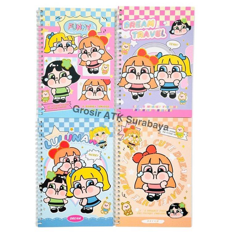 

NOTEBOOK SPIRAL POWERPUFF GIRLS CRY BABY A5-2121-100 / Buku Diary Notes Spiral A5 Powerpuff Girls Cry Baby