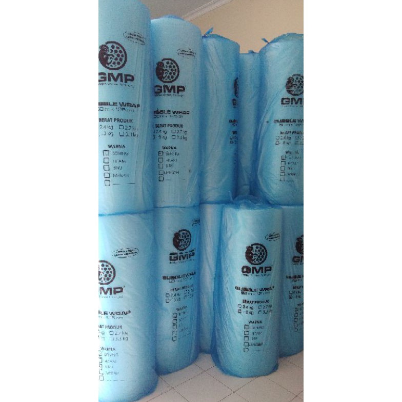 

KODE Q94F BUBBLE WRAP ROLL PACKING GMP MURAH WARNA PUTIH HITAM 3KG PLASTIK TRANPARAN