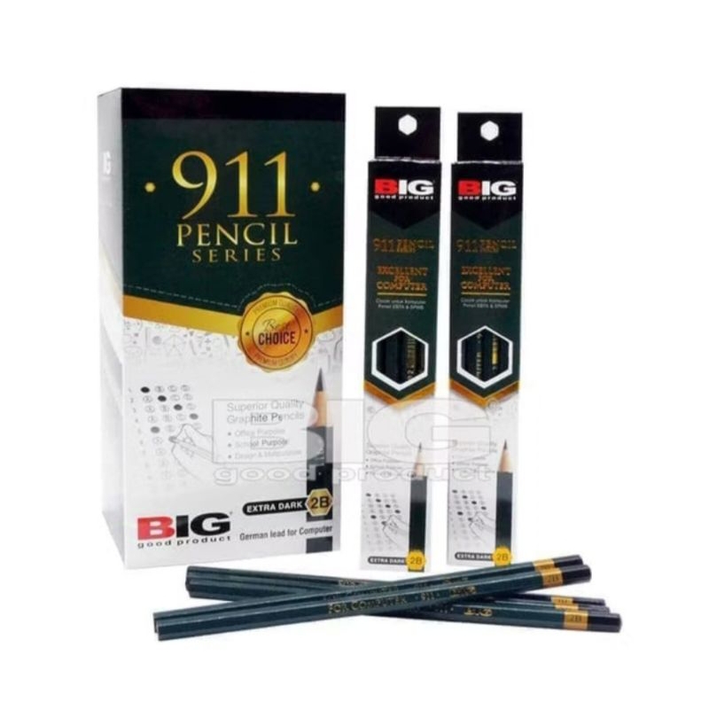 

PENSIL 2B BIG 900 (BIRU) & 911 (HIJAU) SERIES / 2B EXCELLENT FOR COMPUTER (PAK)