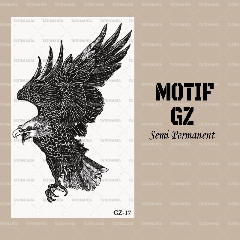 stiker tatto temporer semi permanen GZ 17 - tattooinkk