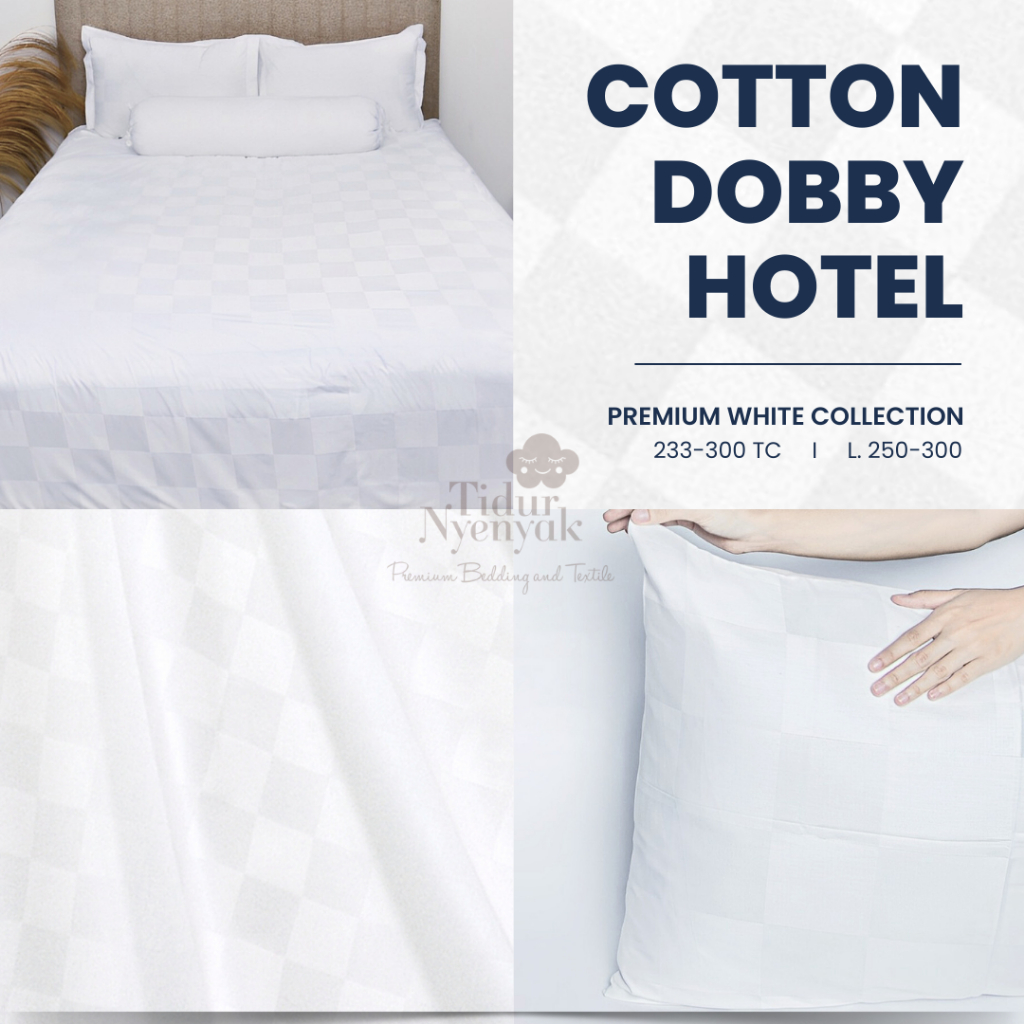 KAIN DOBBY PER 50 CM KOTAK 3CM TC300 SQUARE 9CM PREMIUM HOTEL BED SHEET POLOS SATIN SALUR 3CM 1CM