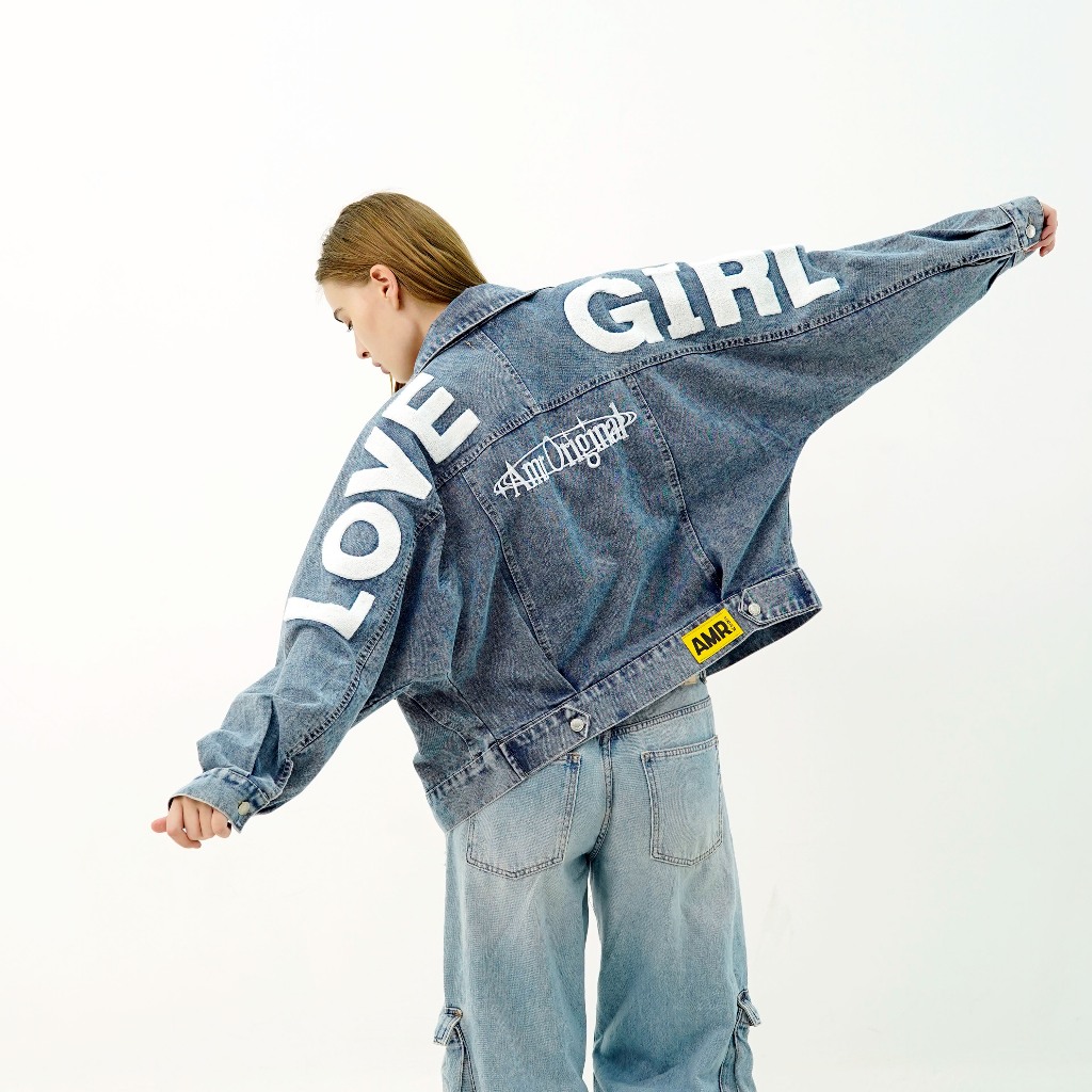 AMR Original - Love Girl Puffy 1857-5 - Jaket Jeans Denim Jacket
