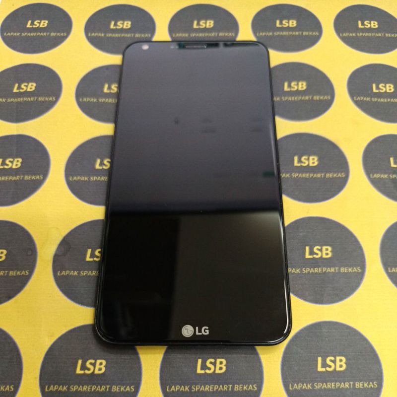 LCD FULLSET FRAME LG Q6+ M700DSK ORIGINAL BEKAS