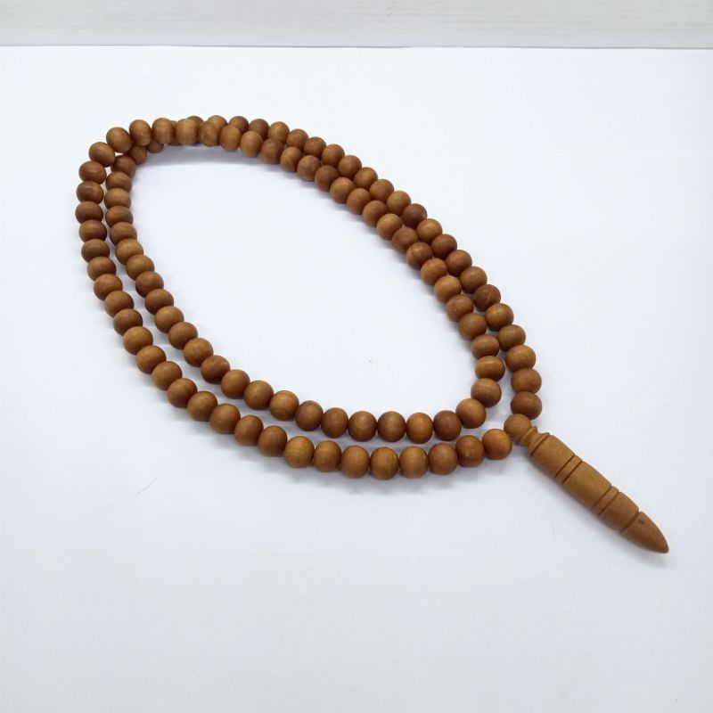kalung tasbih kayu cendana wangi super 8mm A77