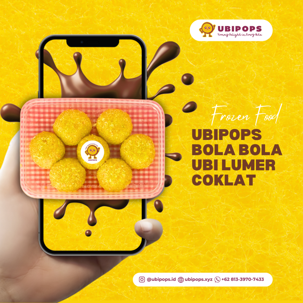 

Ubi Pops | Frozen Food | Bola Ubi Frozen Food Rasa Coklat | Bola Ubi Lumer Rasa Coklat | Bola Ubi by Ubi Pops