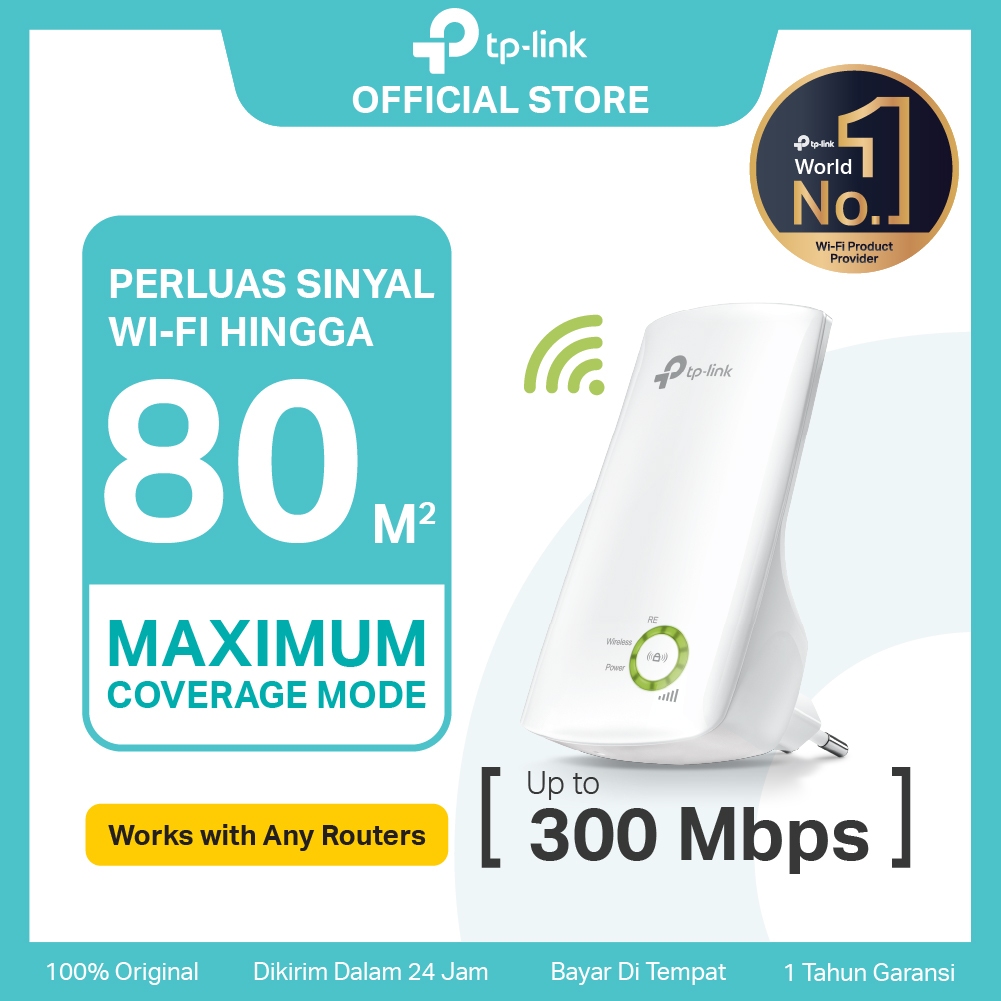 TP-Link TL-WA854RE WiFi Repeater 300Mbps Wireless Extender Penguat WiFi Jarak Jauh Penguat Singal