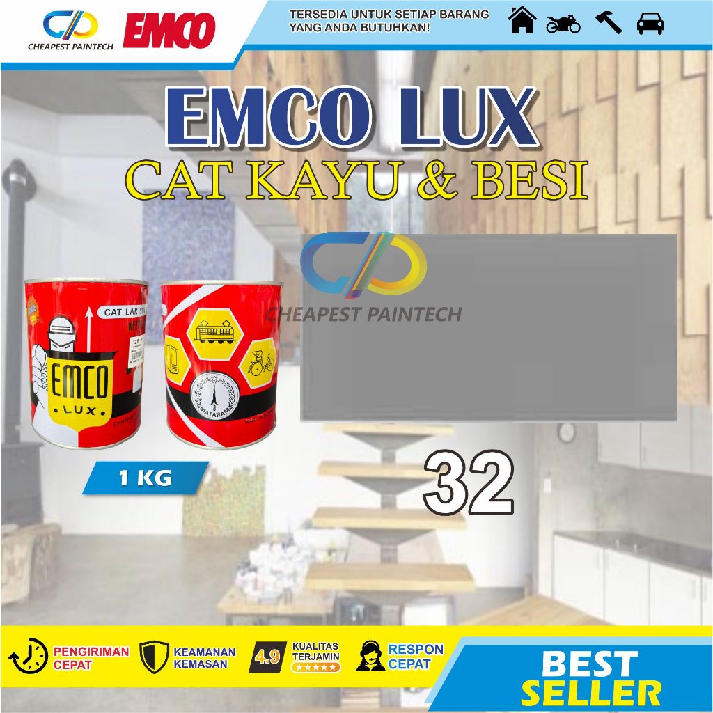 CAT EMCO BESI DAN KAYU 1 KG NO 32