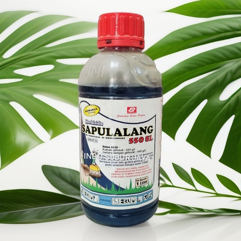 Sapulalang 550 SL Herbisida Racun Rumput Mengendalikan Gulma Berdaun Lebar Dan Sempit 1 Liter