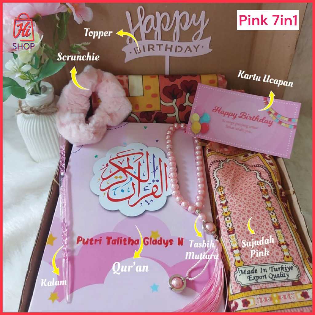 Hampers Gift Box Series Pink Hadiah Kado Unik Wanita Muslimah Hadiah Ulang Tahun Wisuda Pernikahan
