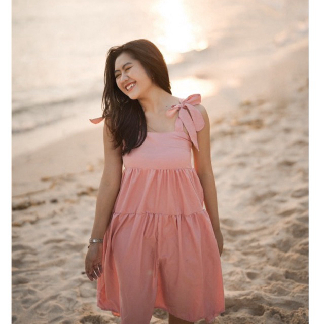 KOREAN MIDI DRESS PANTAI |Gaun untuk ke pantai
