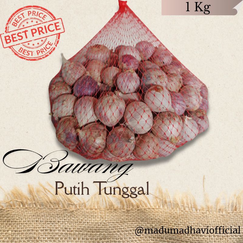 

BAWANG PUTIH TUNGGAL//BAWANG TUNGGAL//BAWANG LANANG (1 KG)