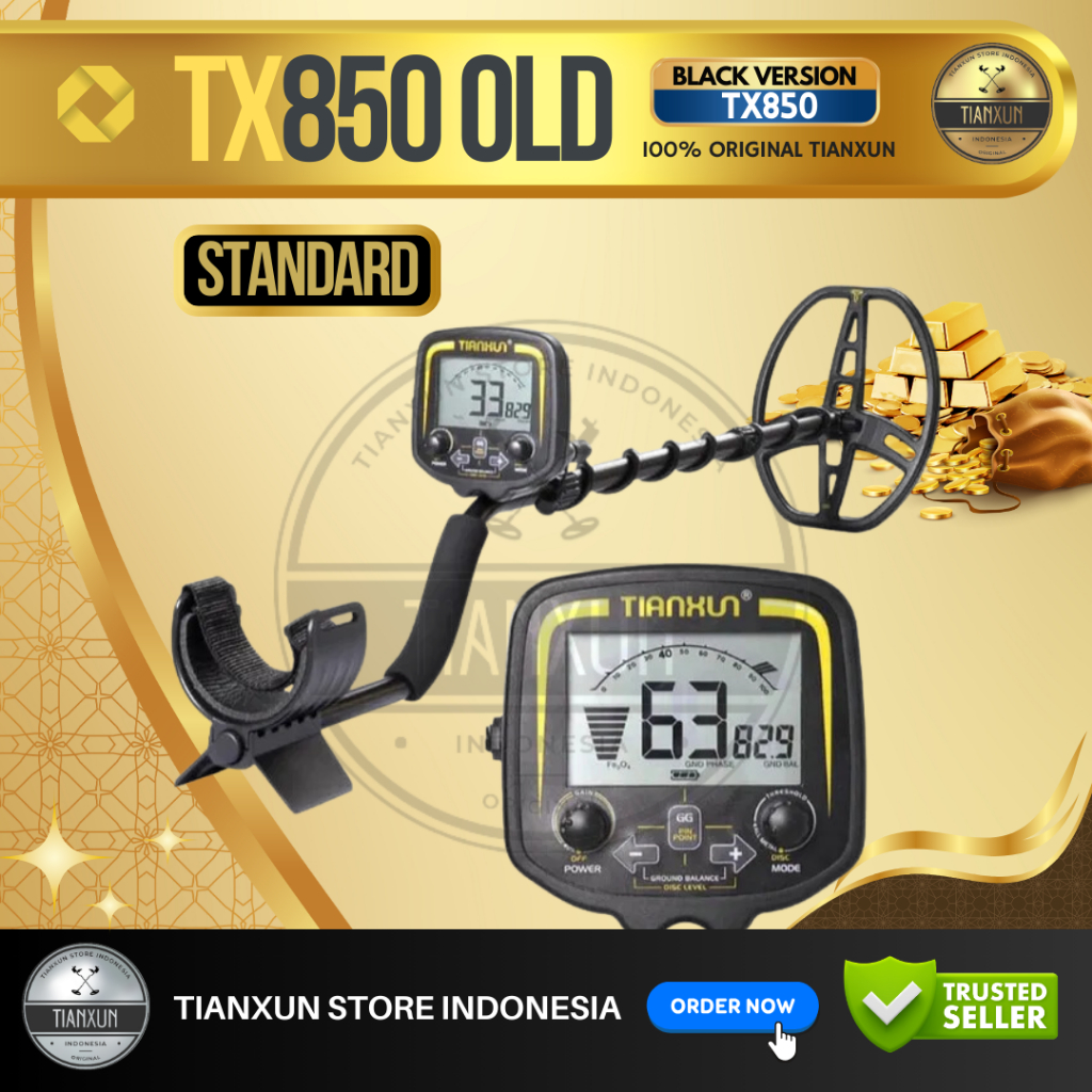 ORIGINAL TIANXUN  TX850 OLD BLACK STANDARD COIL 11" INCH METAL DETECTOR TX850 UNDERGROUND ALAT PENCA